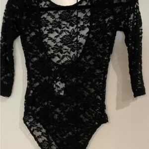 Black lace bodysuit- H&M Divides -